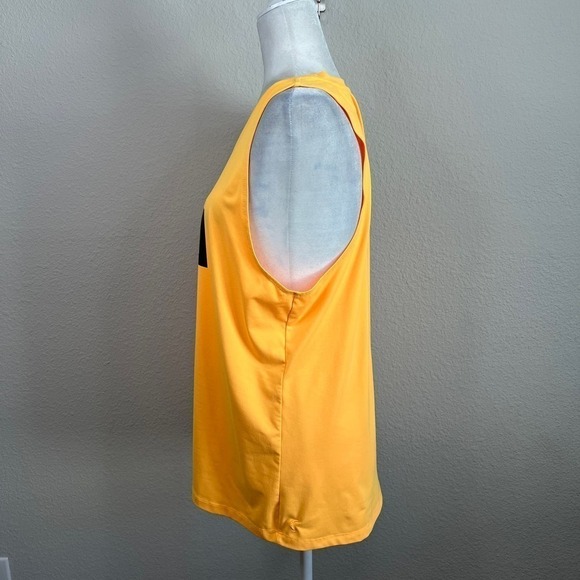 Zyia Yellow Muscle Tank Top Women's L Logo Activewear Workout Gym Comfort Run - Picture 4 of 7
